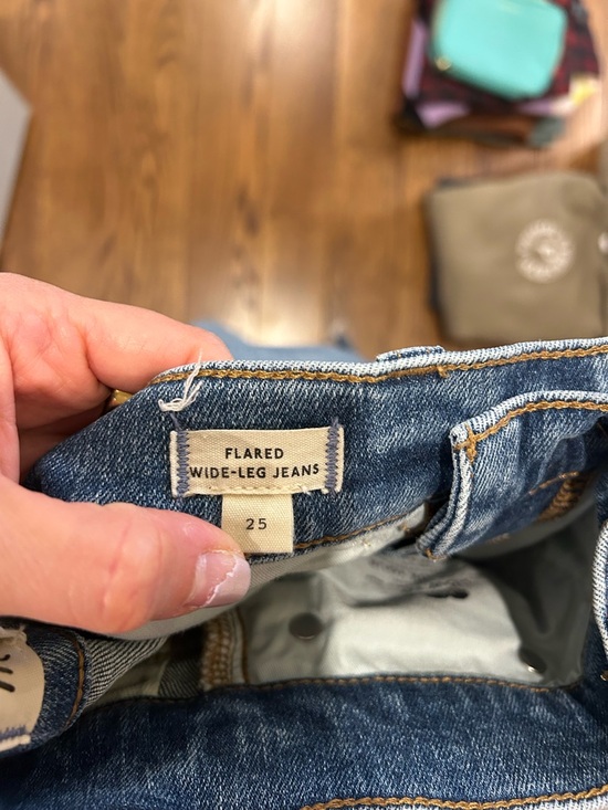 Madewell Light Blue Wide-Leg Fringe-Hem Jeans - Picture 4 of 4